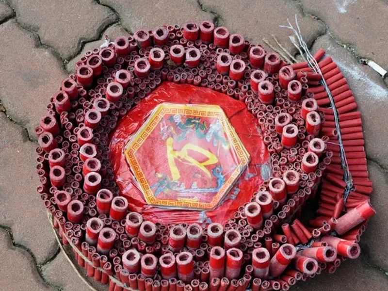 Chinesisches Feuerwerk zum Neujahr